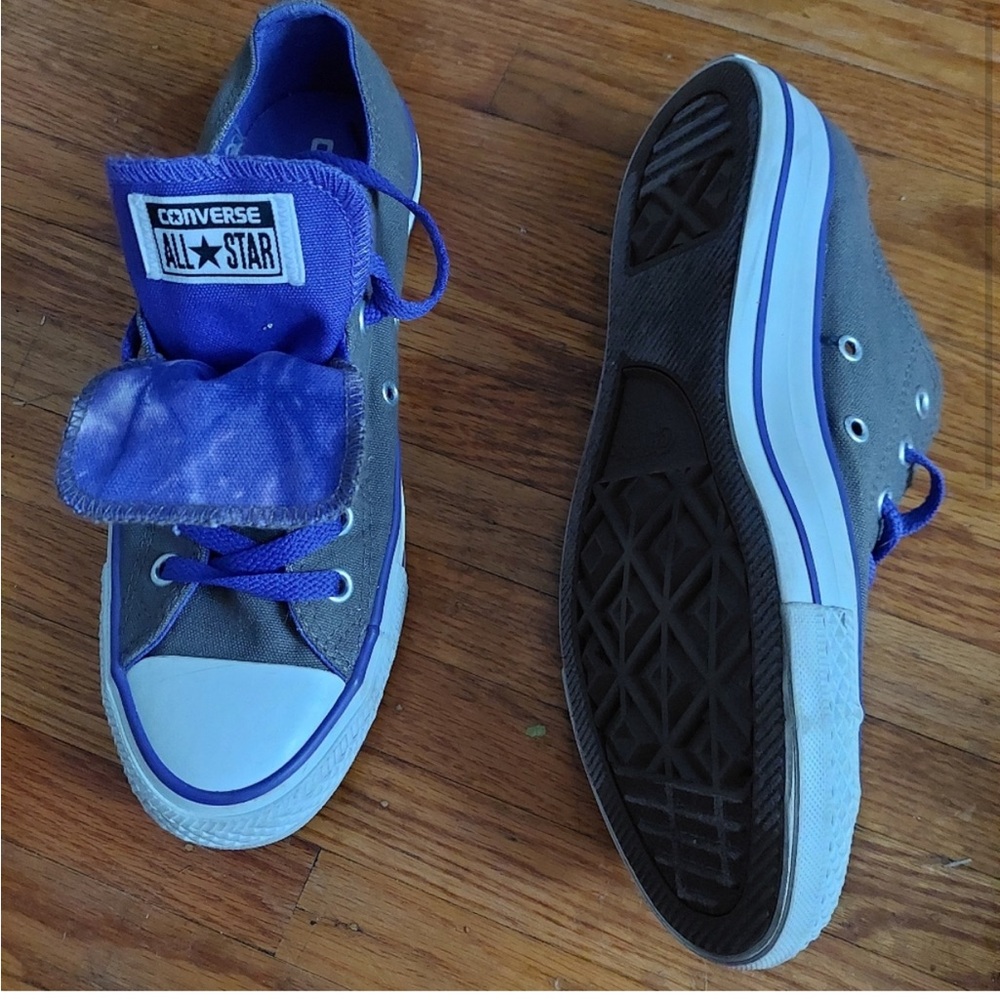 GRAY and Purple Tie-Dye Converse Sneakers Chucks M7 W9